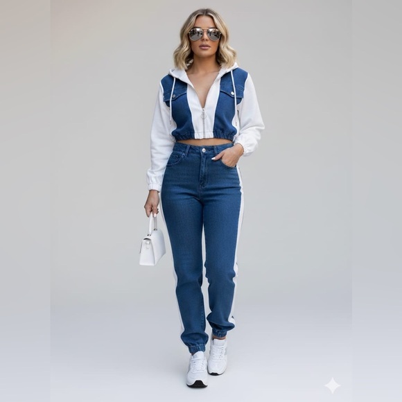 Hoodie Sweatshirts Casual Sweaters Two-toned Design Full Zip Womenswear Spandex - Picture 2 of 16